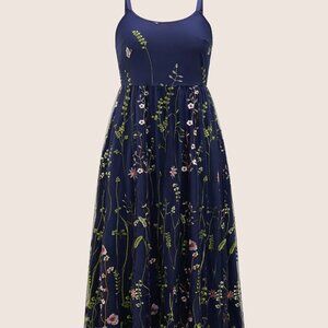 Summer Dress Embroidered Floral Cami Dress